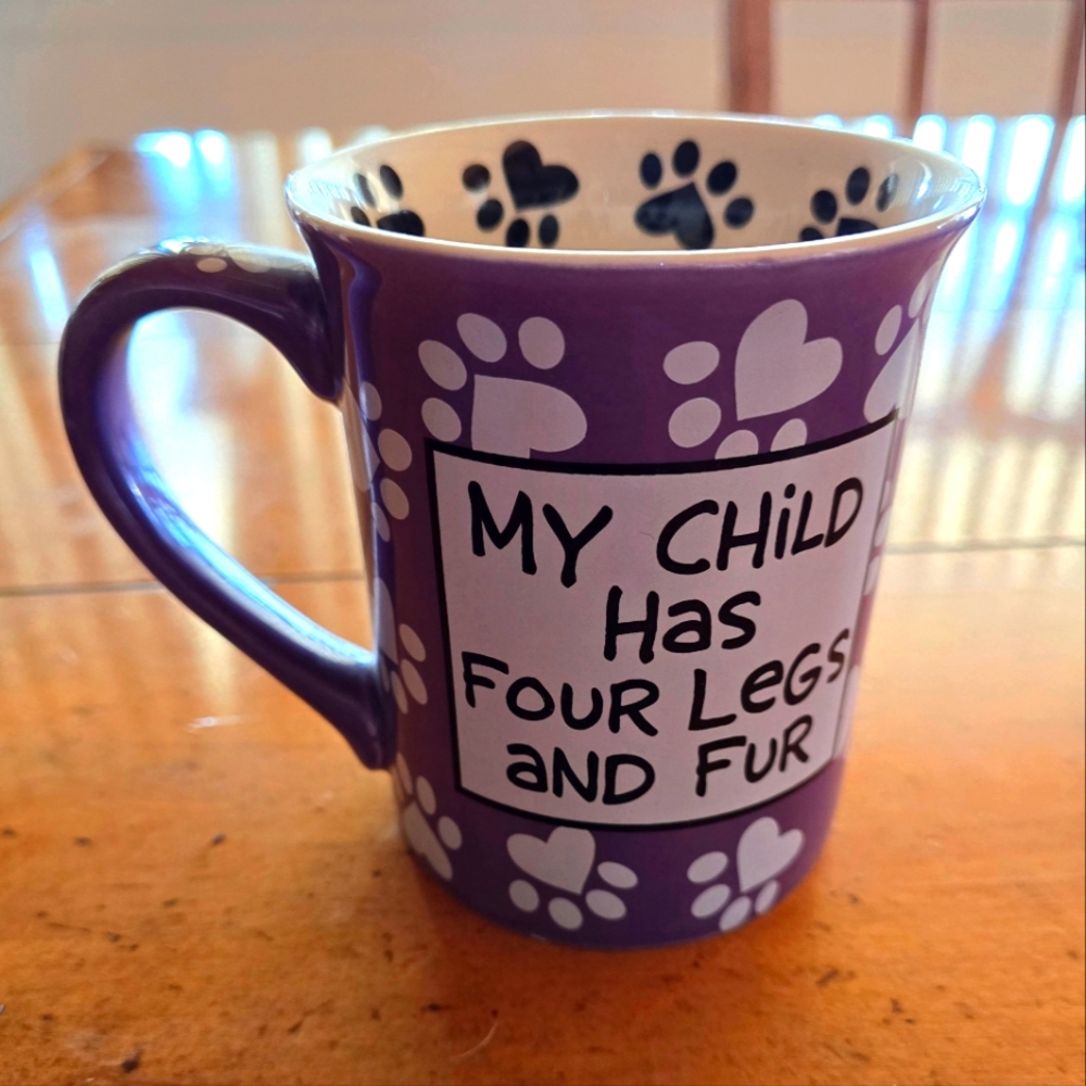 New Our Name Is Mud "Dog Mom" Paw Print Coffee Mug